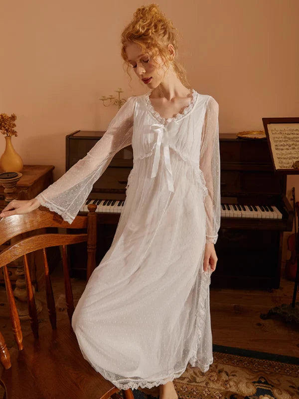 Moonlit Garden Ribbon Nightgown