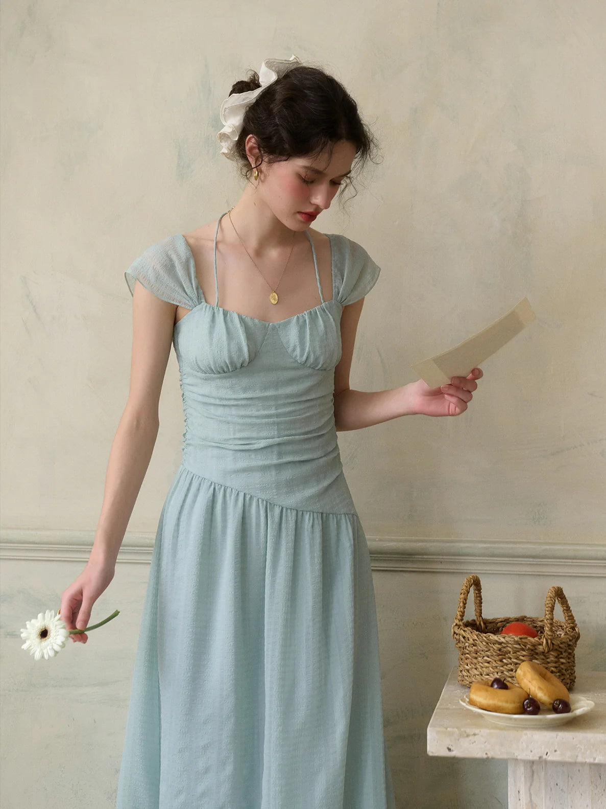 Chloe's Mint Blossom Summer Dress