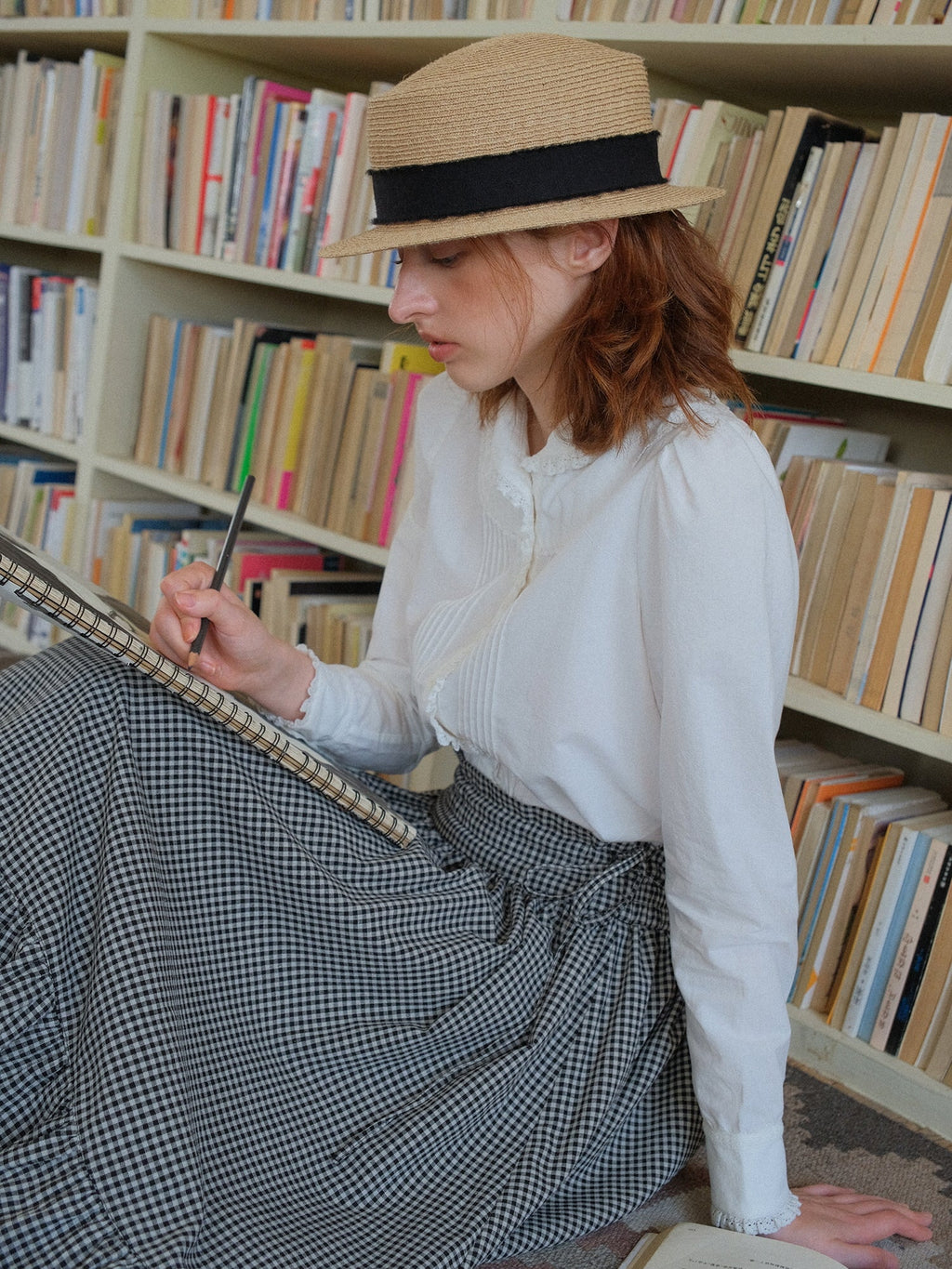 Vintage White Ruffle Collar Blouse