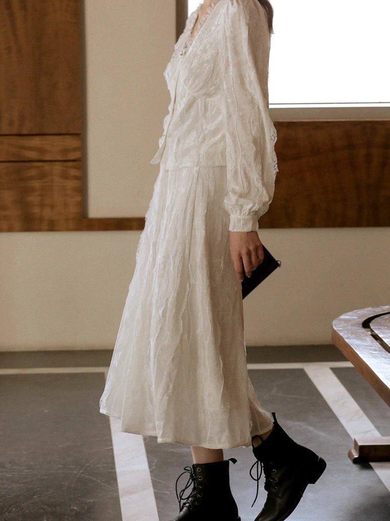 Ethereal Lace Wave Skirt