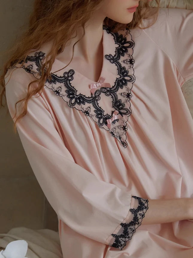 Enchanted Lace-Trim Pajama Set