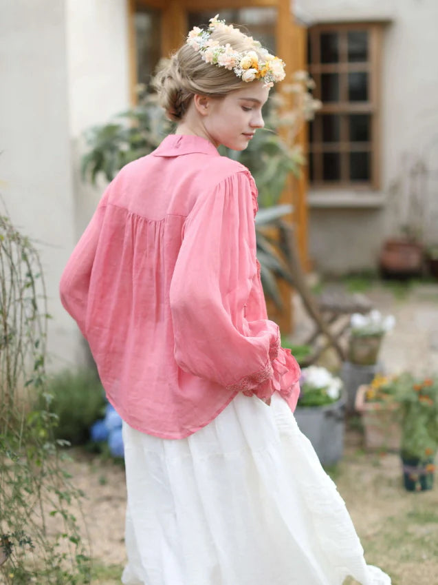 Blooming Petals Embroidered Blouse