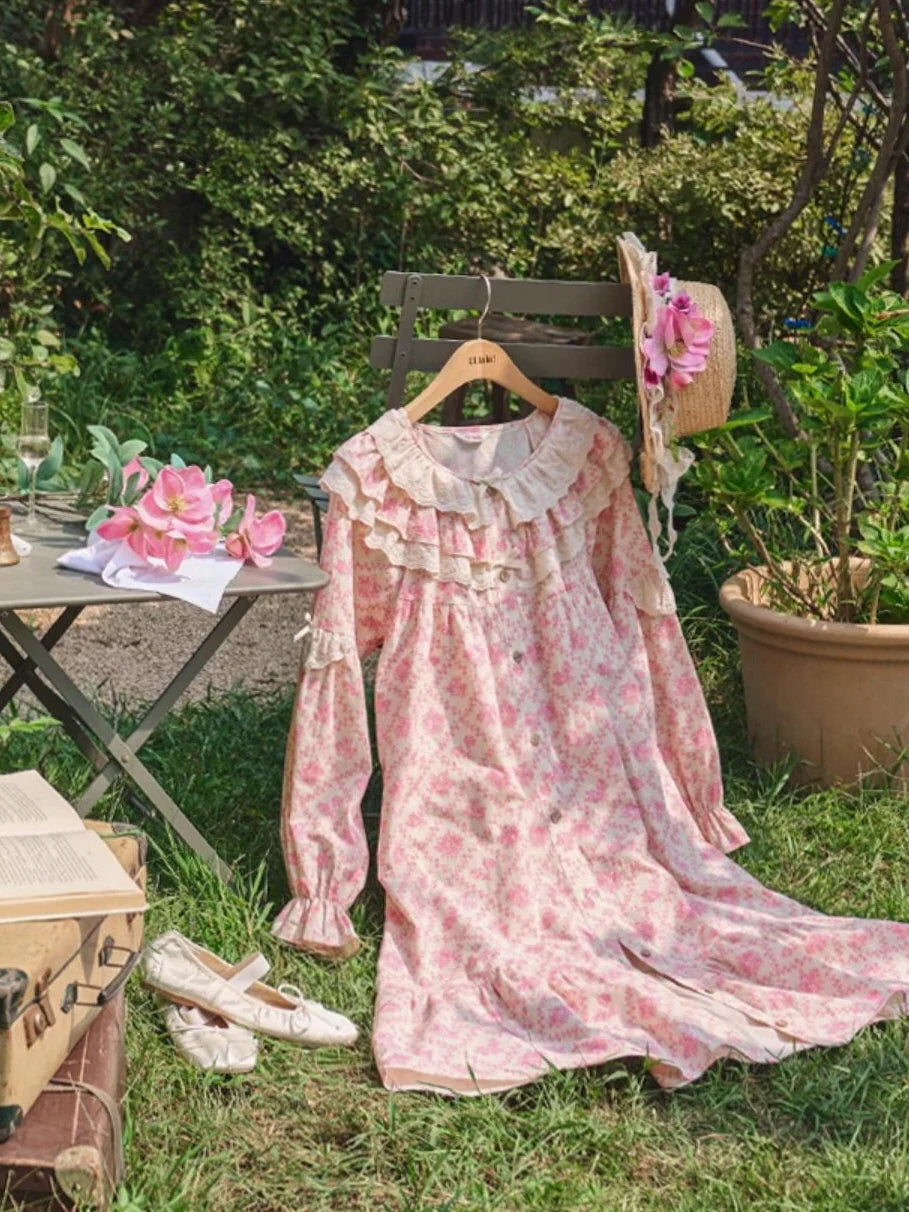 Vintage Rose Lace Nightgown