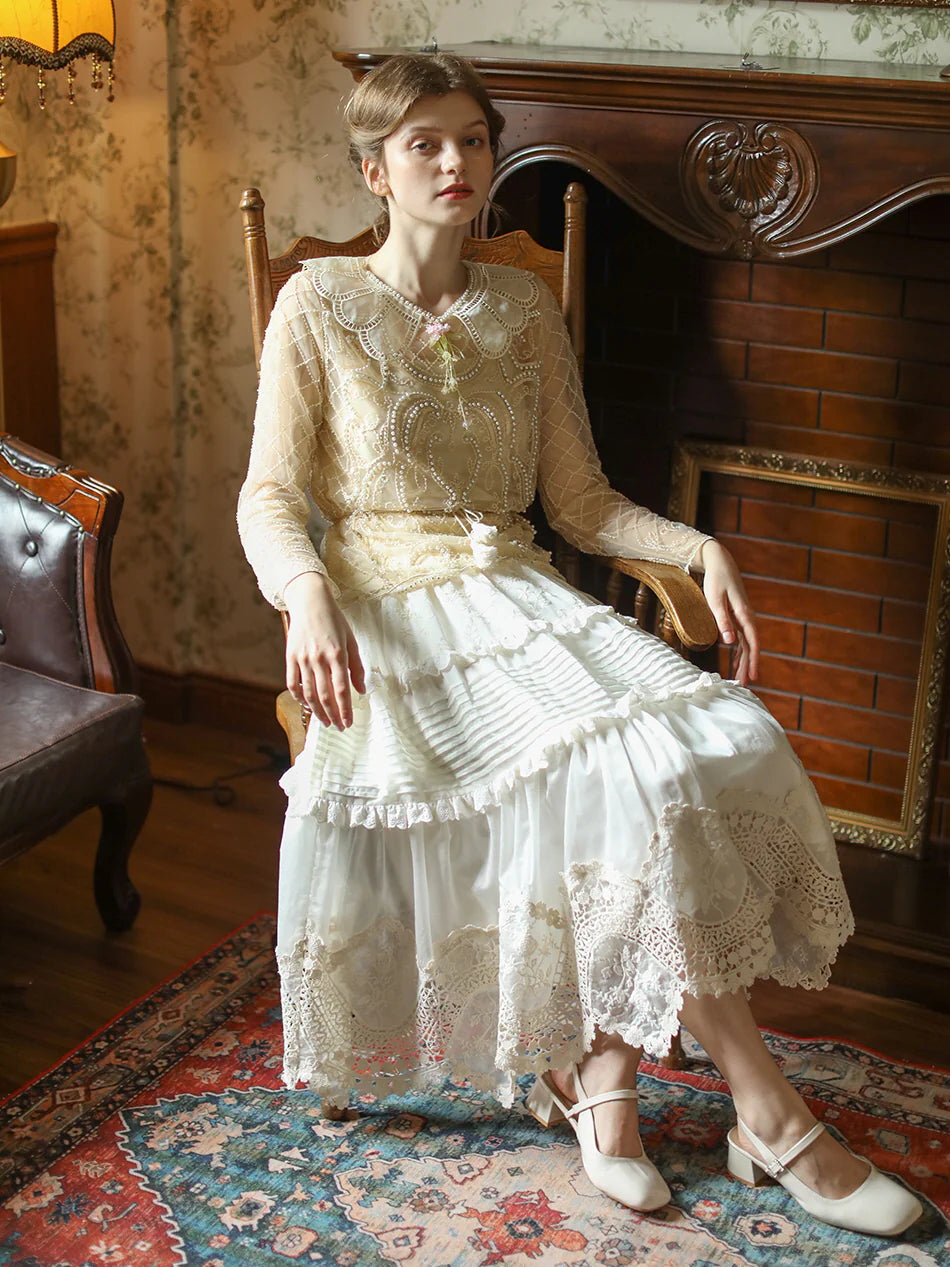 Lucy's Vintage Lace Elegance Skirt