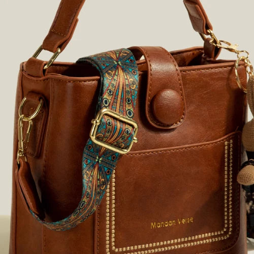 Retro Strap Crossbody Bucket Bag