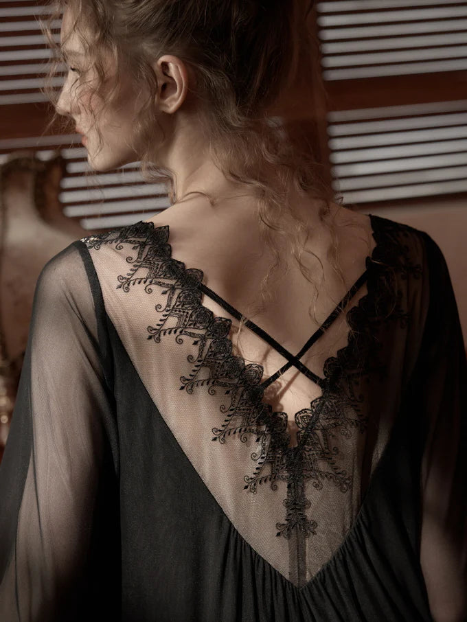 Romantic Lace Sheer Nightgown