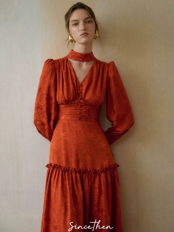 Vintage Blossom Elegance Dress