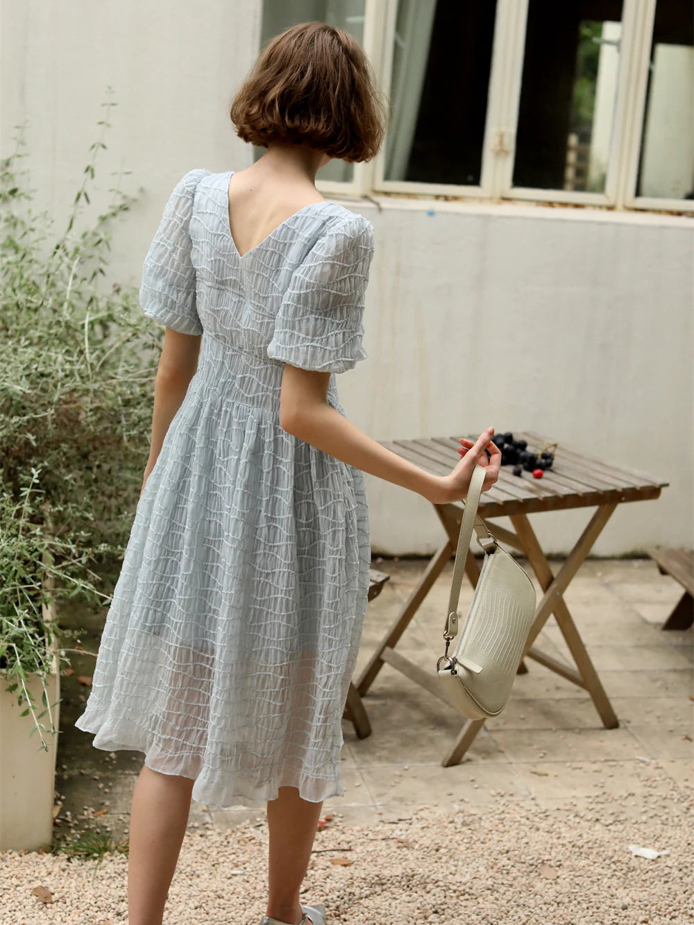 Ethereal Blue-Grey Fairy Dress