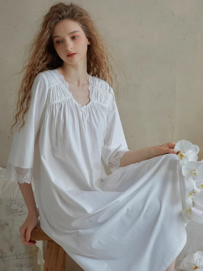 Serenade Lace-Trimmed Nightgown