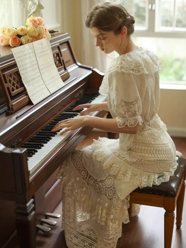 Victorian Grace Lace Long Skirt