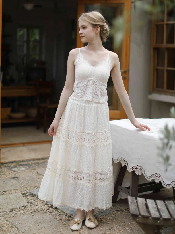 Countryside Bloom Embroidered Skirt