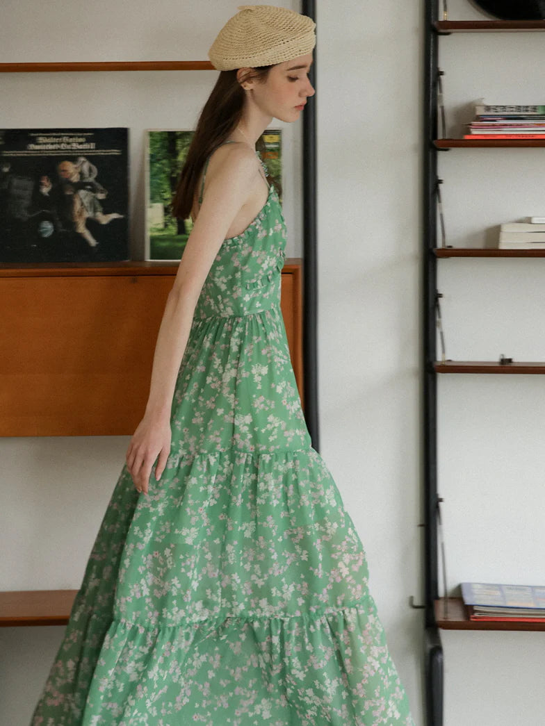 Emily's Verdant Blossom Dress