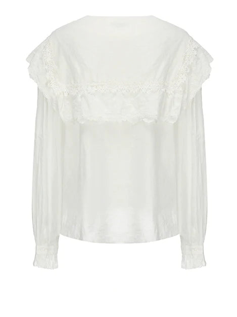 Lucy's Retro Floral Elegance Blouse