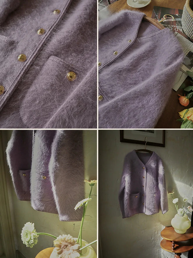 Misty Lavender Luxe Soft Knit Jacket