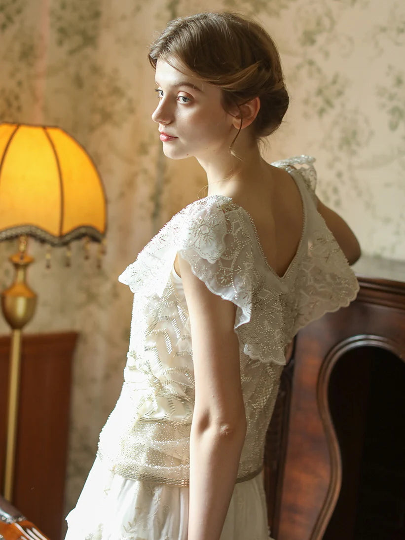 Emily's Vintage Beaded Elegance Top