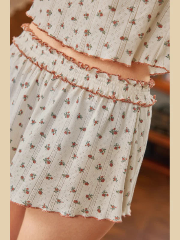 Cherry Blossom Delight Short Pajama Set