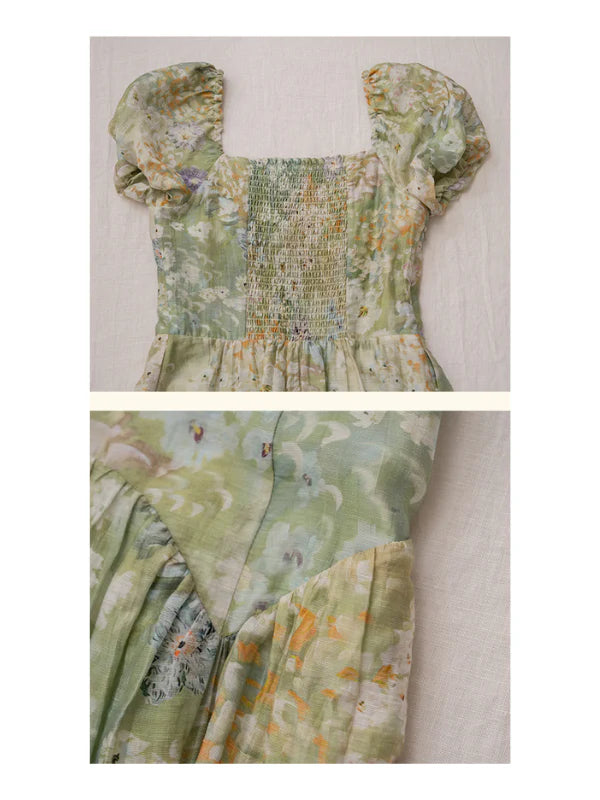 Secret Garden Green Floral Dress
