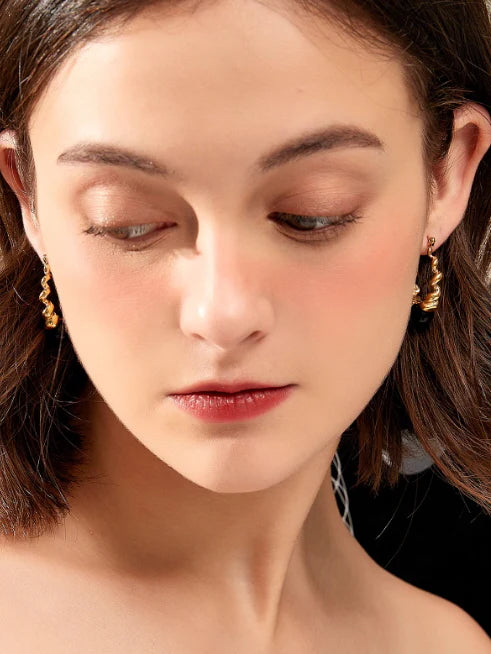 Vintage Swirl Hoop Earrings