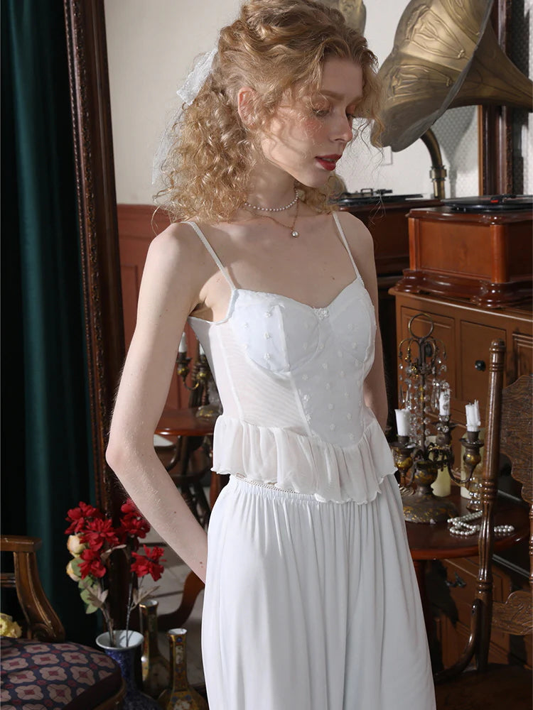 Dreamy Lace-Trim Fairy Pajamas Set