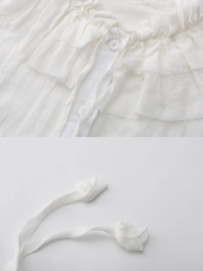 Rose Whispers Ramie Lace Blouse