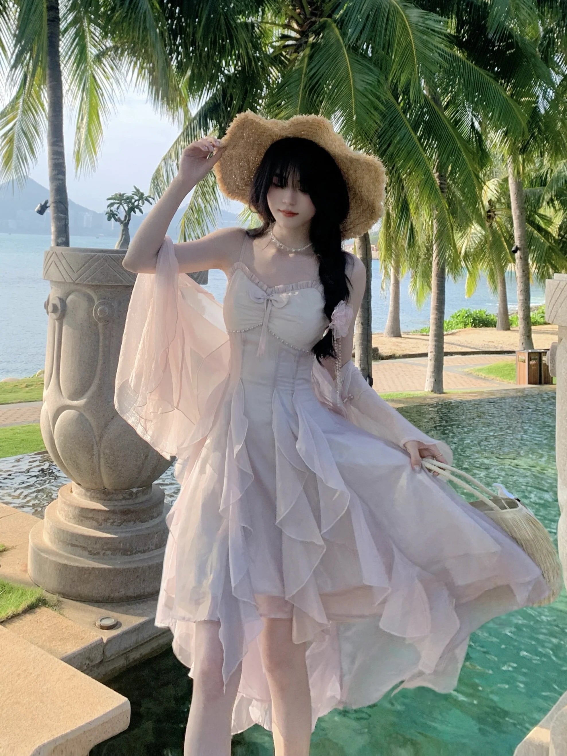 Enchanted Petal Ruffle Dress