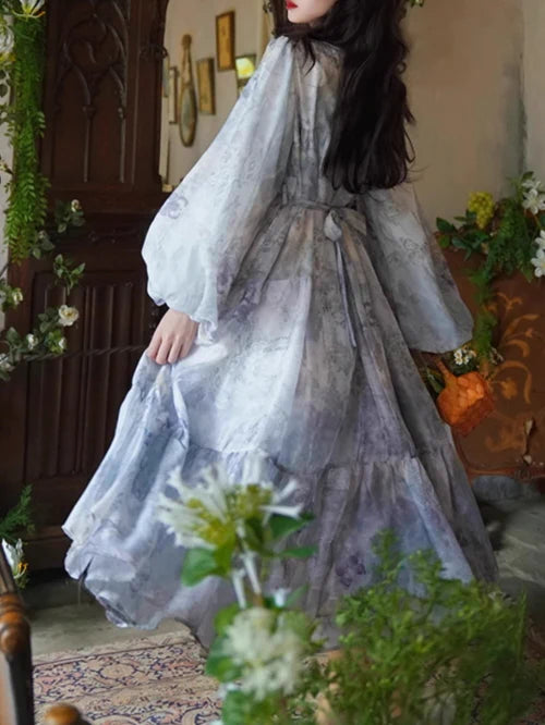 Whimsical Blue Butterfly Dress