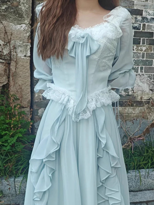 Fairytale Light Blue Princess Ruffle Dress