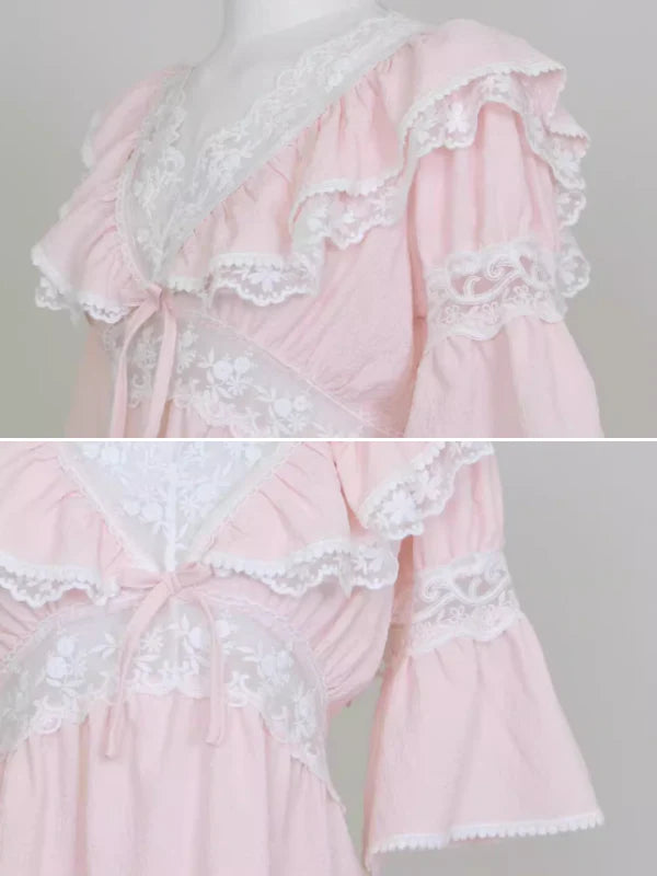 Romantic Lace Frill Pajama