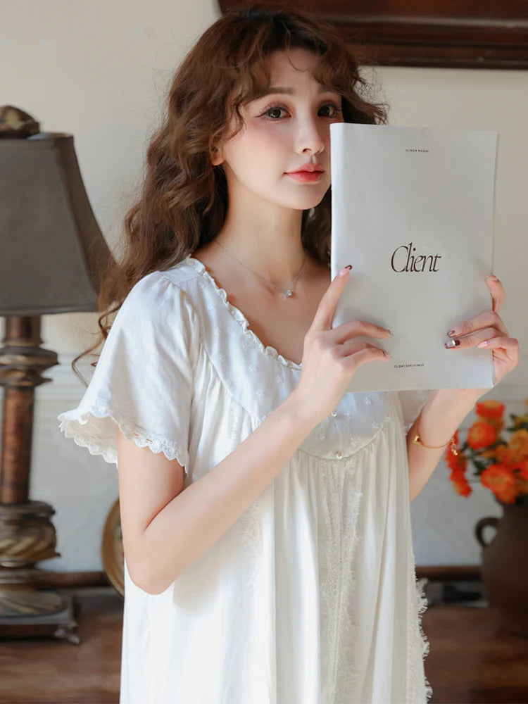 Dreamy Meadow Cotton Nightgown