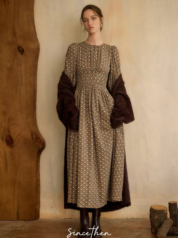 Autumn Melody Floral Dress