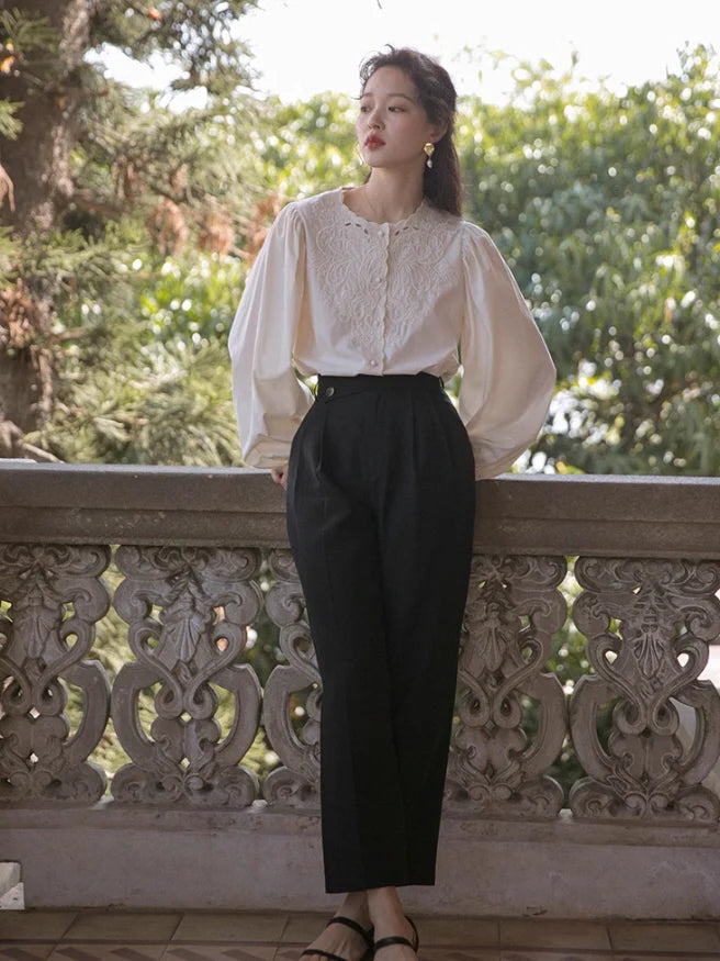 Vintage Embroidered Lace Blouse