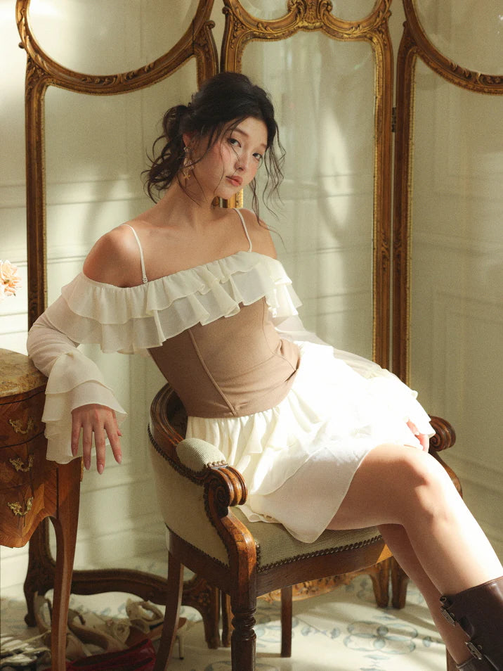 Fairytale Ruffle Corset Mini Dress