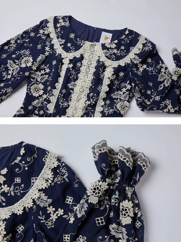 Vintage Floral Frill Dress