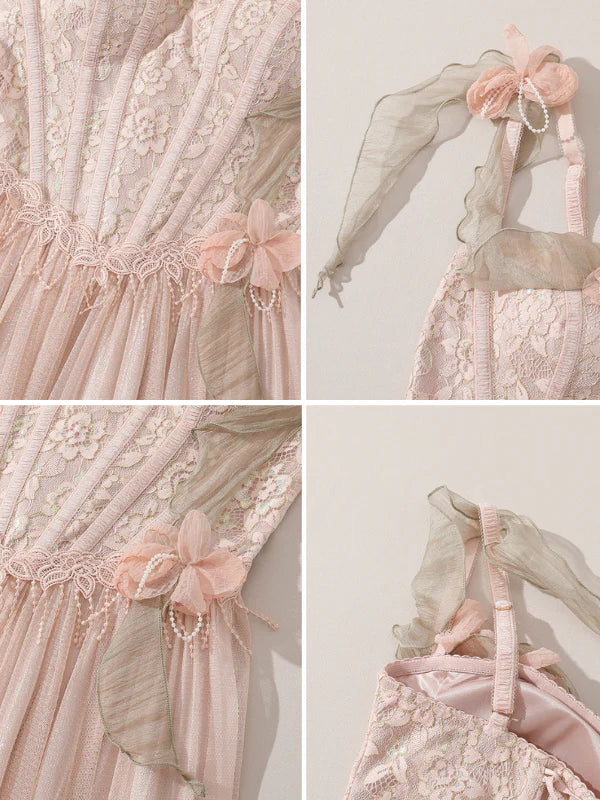 Royal Princess Pink Aesthetic Dress