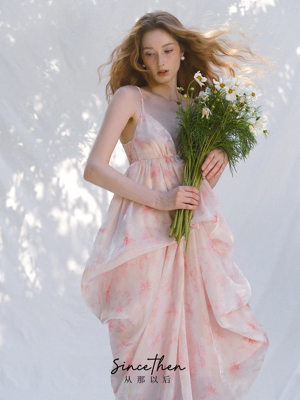 Emmeline Pink Floral Maxi Dress