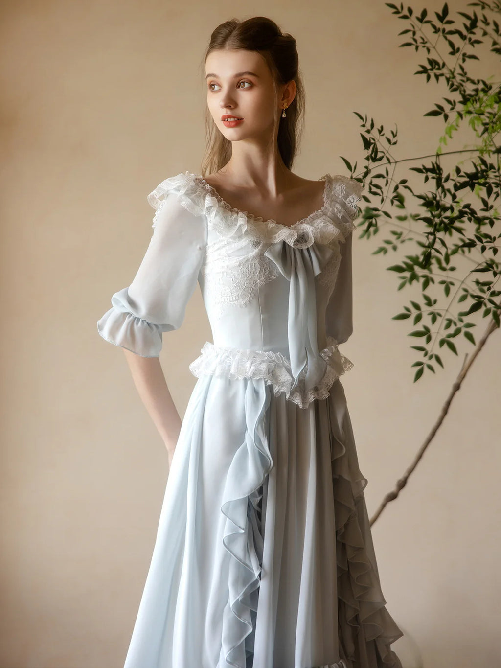 Fairytale Light Blue Princess Ruffle Dress