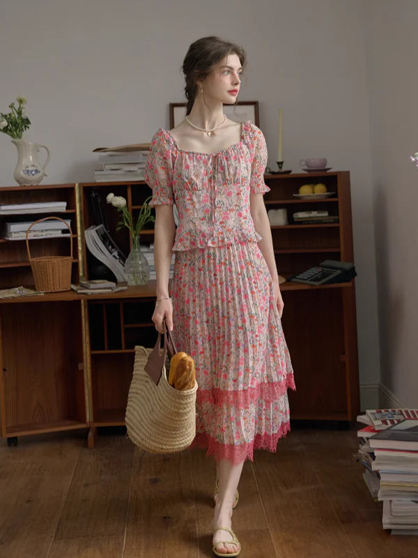 Ava's Floral Whisper Skirt