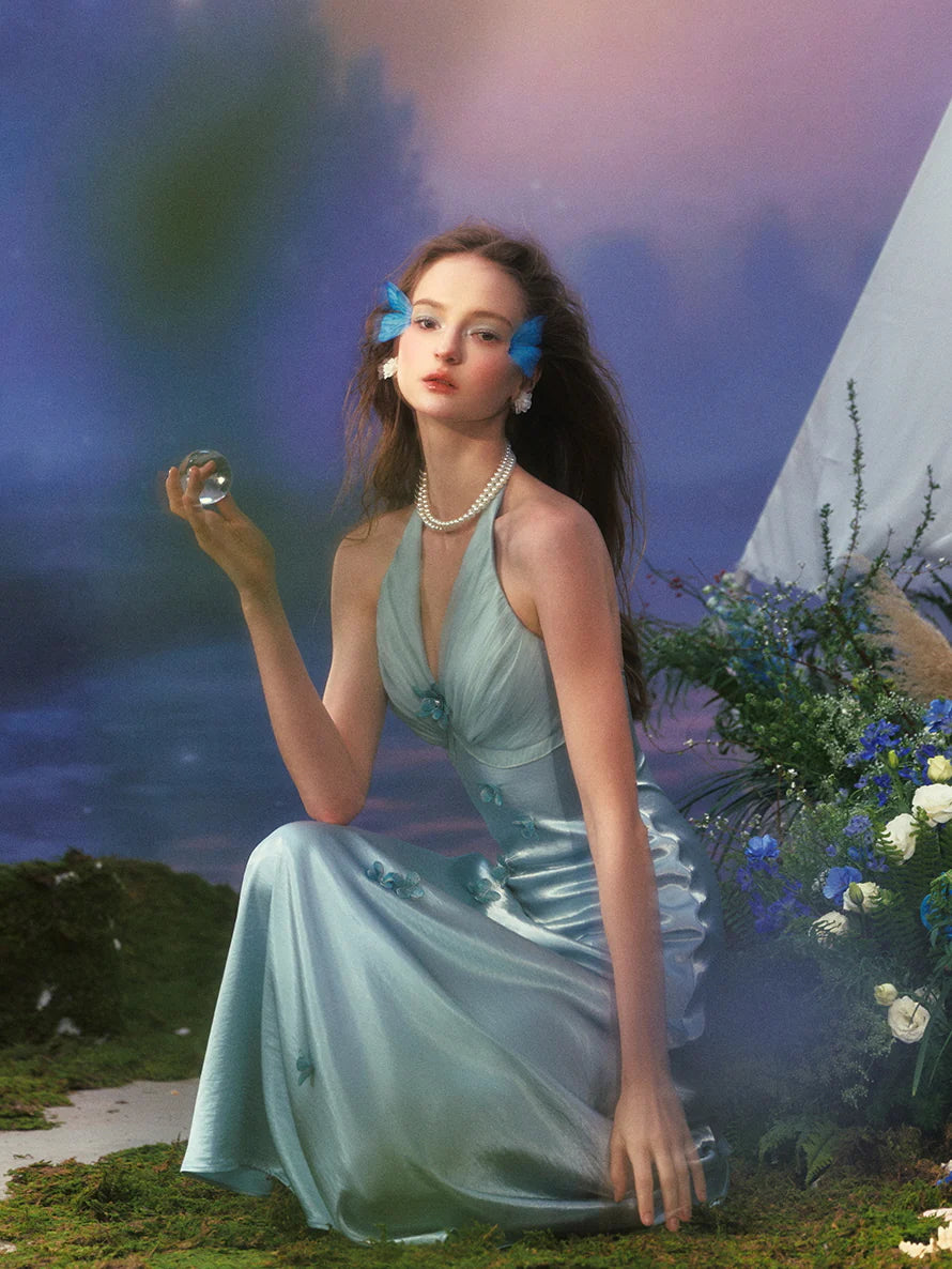 Butterfly Princess Dreamy Halter Dress