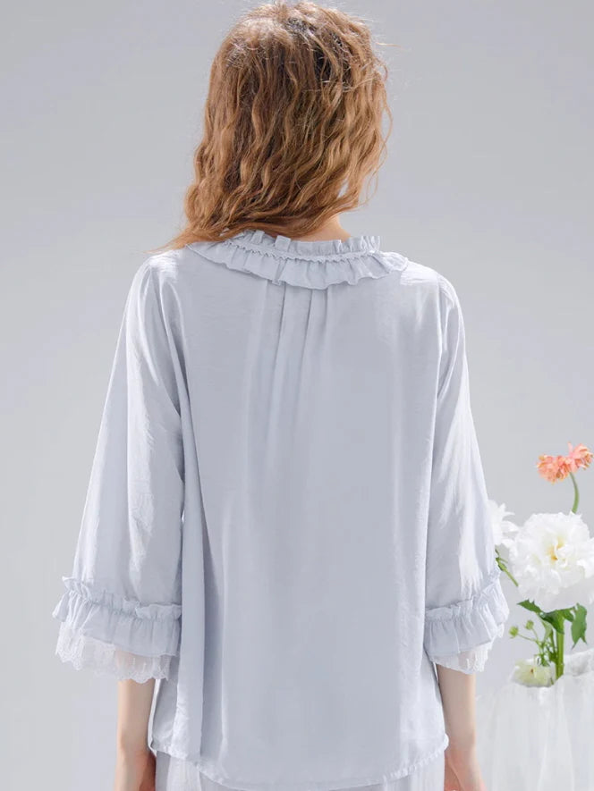 Enchanted Lace Ruffle Pajama Set