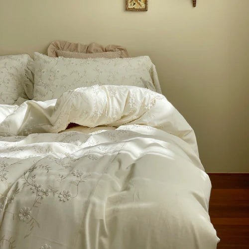 Floral Embroidery Haven Bedding Set