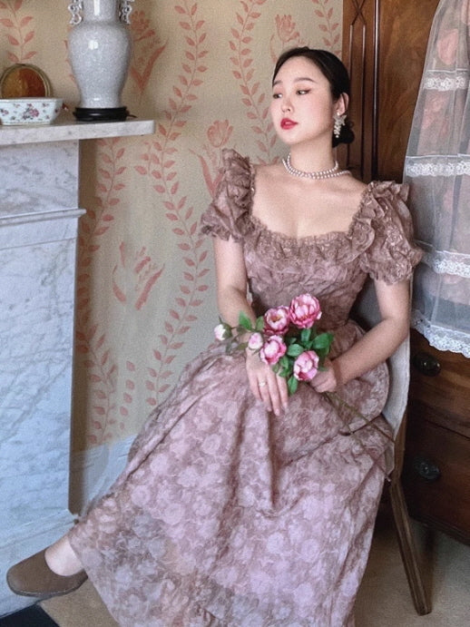Regal Rose Vintage Lace Dress