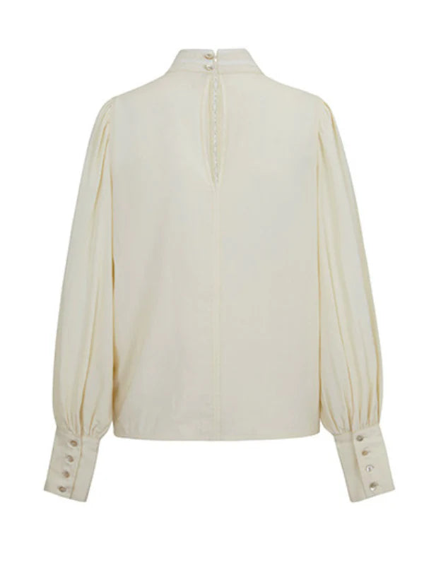 Victorian Elegance Lace Ivory Blouse