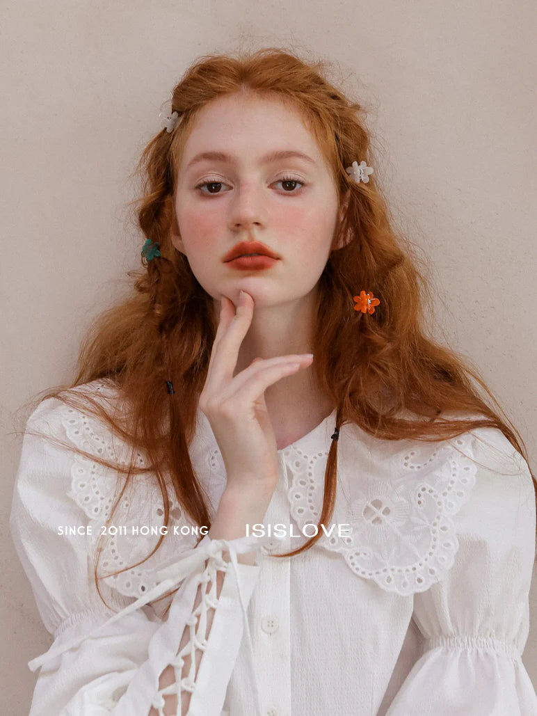Victorian-Inspired Lace Collar Blouse