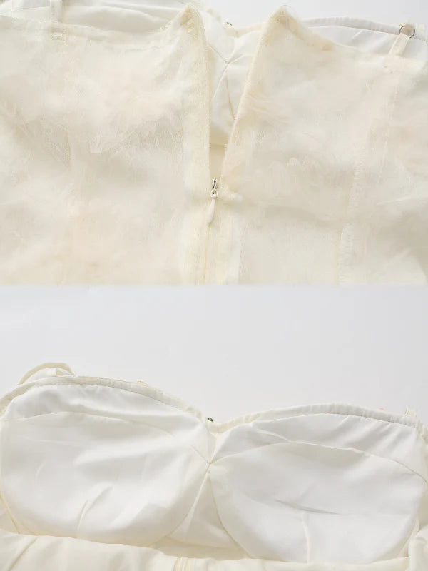 Garden Lace Bloom White Dress
