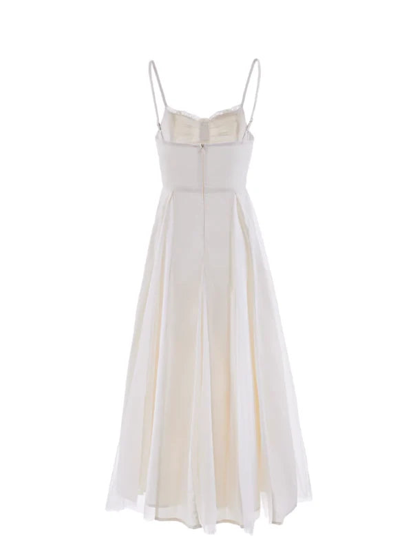 Ivory Lace and Pleats Princess Dress