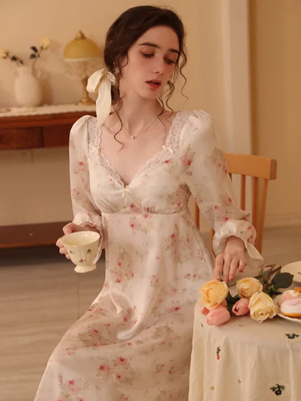Elegant Rose Enchantment Nightgown