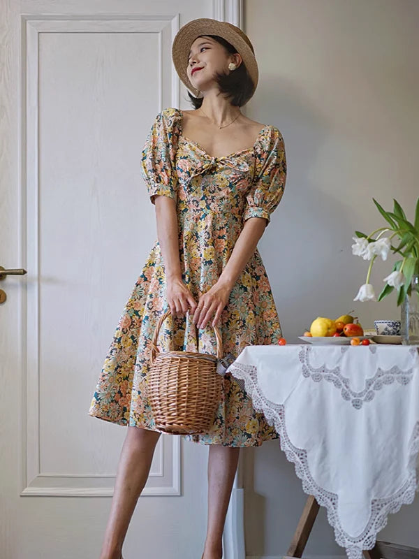 Blossoming Rose Garden Midi Dress