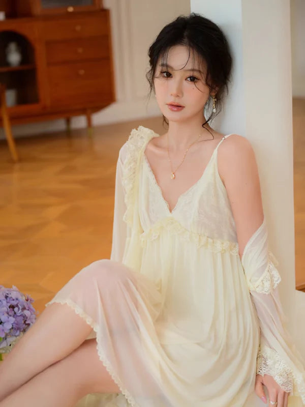 Soft Yellow Dreamer Nightgown Set
