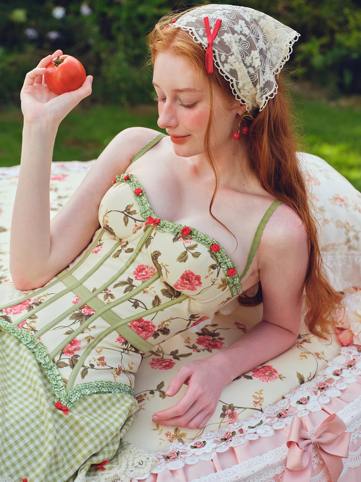 Cottage Bloom Floral Corset Top