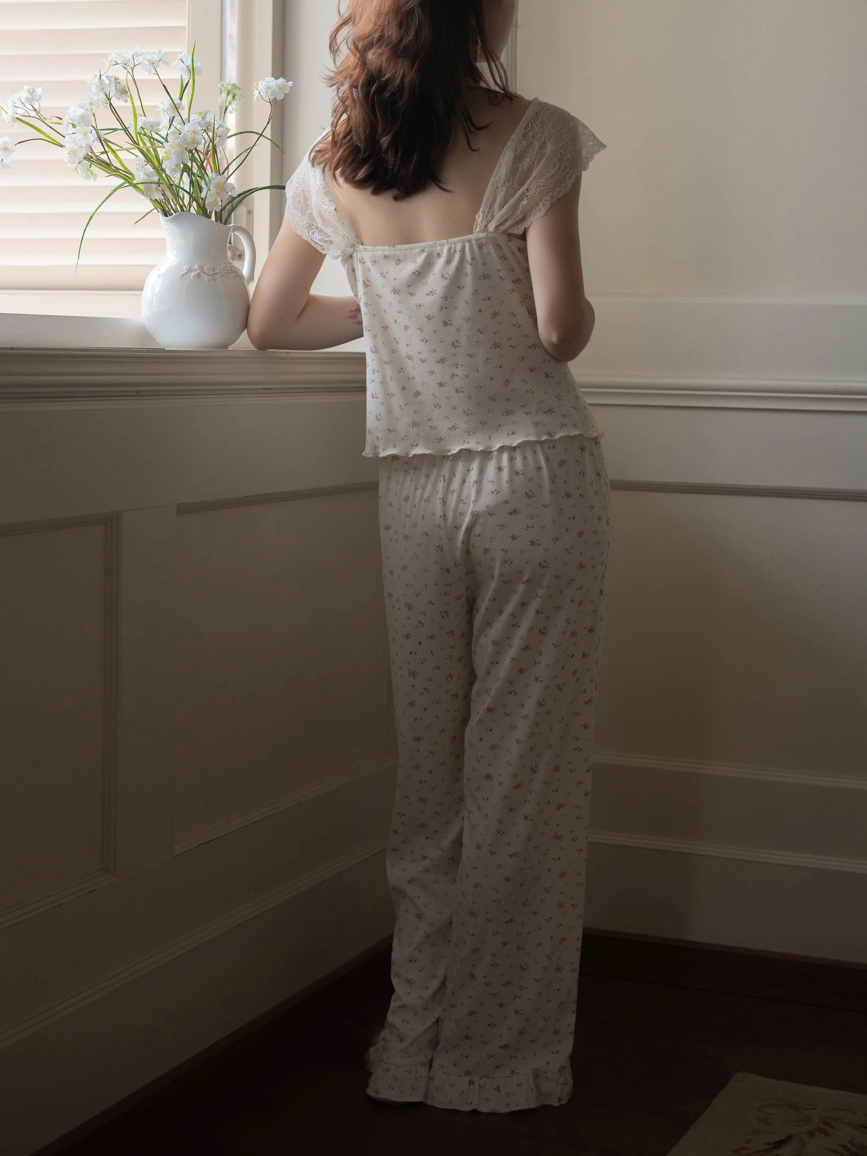 Blossom Morning Lace Loungewear Set